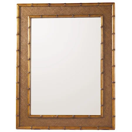 Woven Palm Grove Mirror with Bamboo Frame